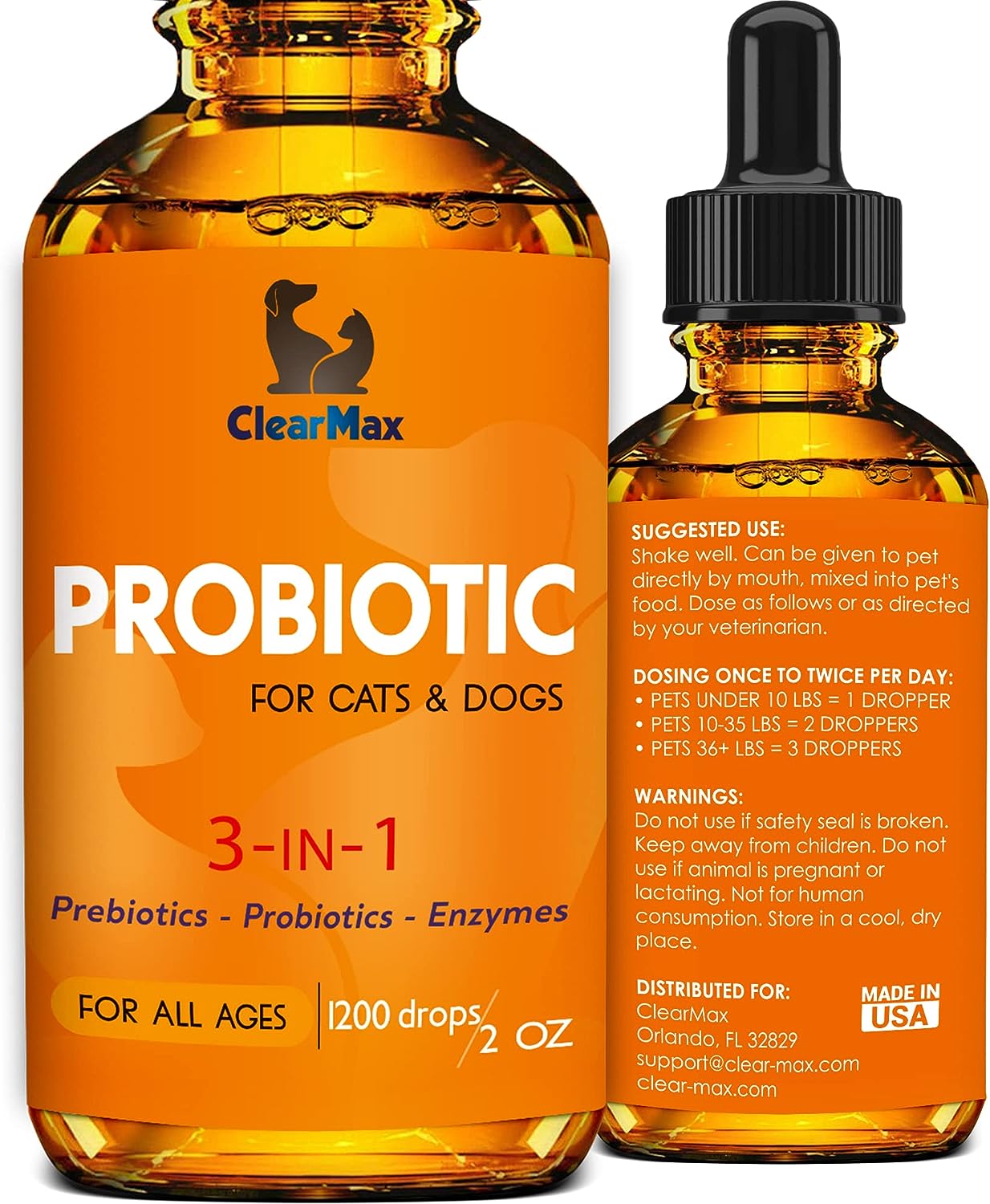 Clear Max Probiotics for Dogs and Cats