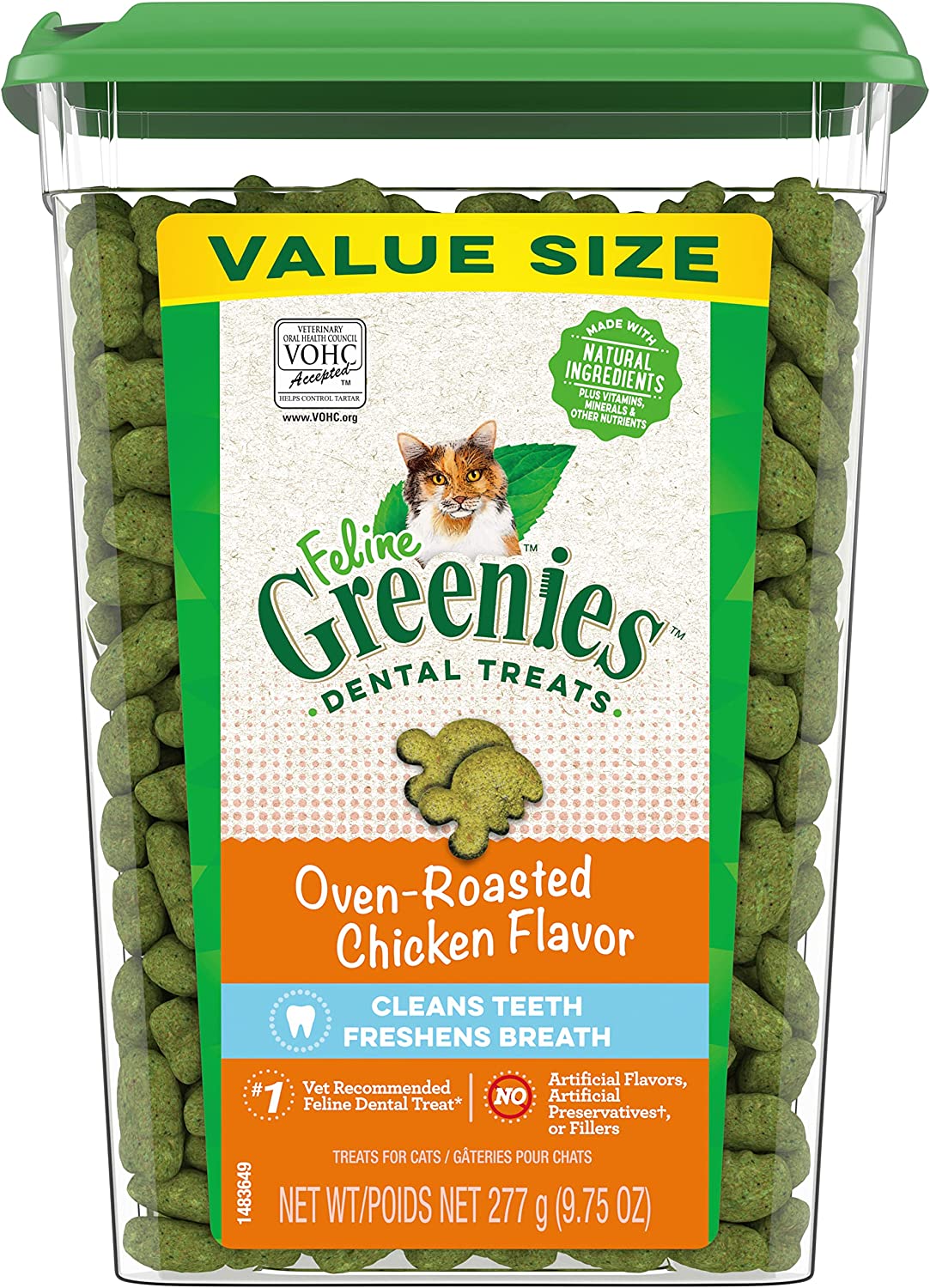 FELINE GREENIES Adult Dental Cat Treats