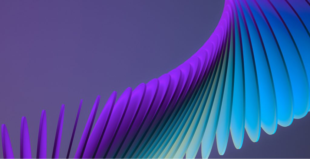 Abstract image of blue and purple wings