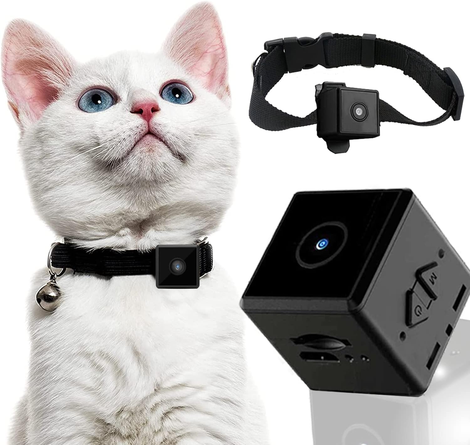 Jukllezan No WiFi Needed Pet Collar Camera & Cat Collar Camera (ZMJ-SQ12)